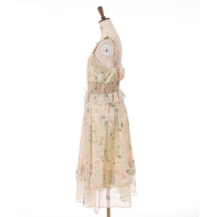 ハイビスカス柄ワンピース[品番：IGAW0003641]｜axes femme