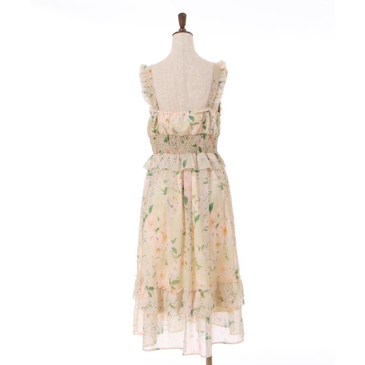 ハイビスカス柄ワンピース[品番：IGAW0003641]｜axes femme