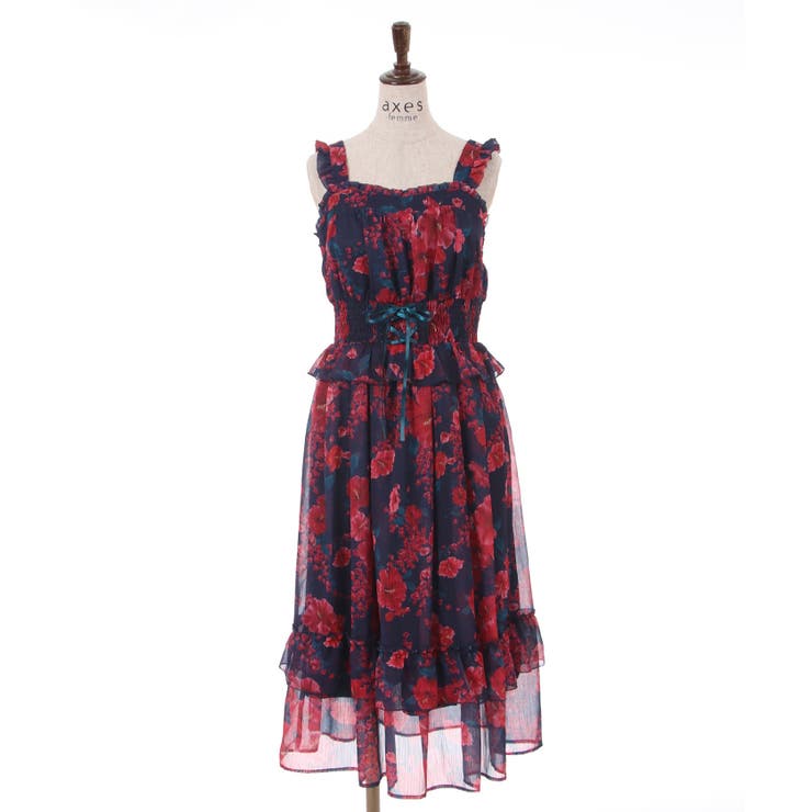 レース×シフォンドレス風ワンピース | レディース服・レディース
