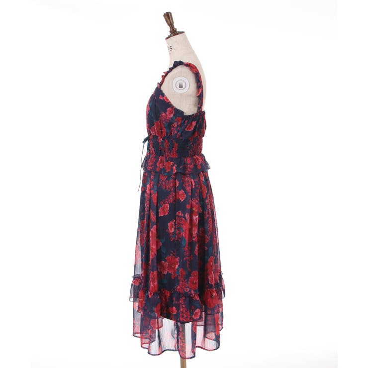 ハイビスカス柄ワンピース[品番：IGAW0003641]｜axes femme