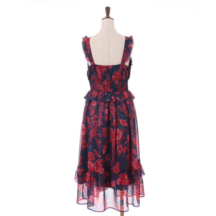 ハイビスカス柄ワンピース[品番：IGAW0003641]｜axes femme