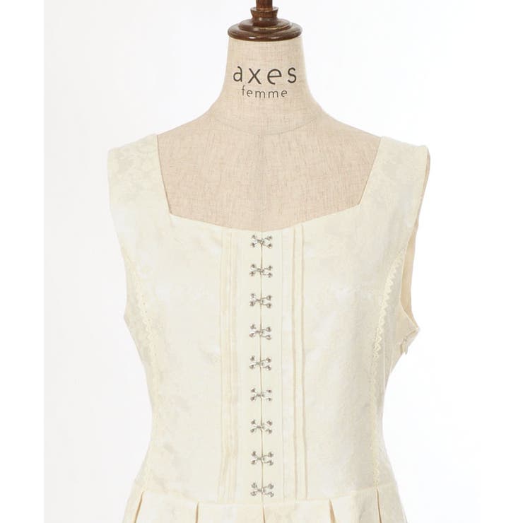 コルセット風ジャカードジャンスカ[品番：IGAW0005552]｜axes femme