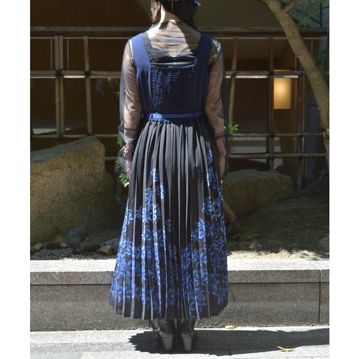 彼岸花柄プリーツジャンスカ | axes femme | 詳細画像3 