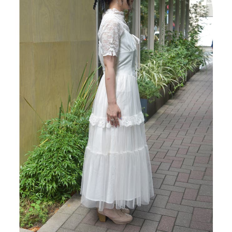 コルセット風編上ジャンスカ[品番：IGAW0006770]｜axes femme