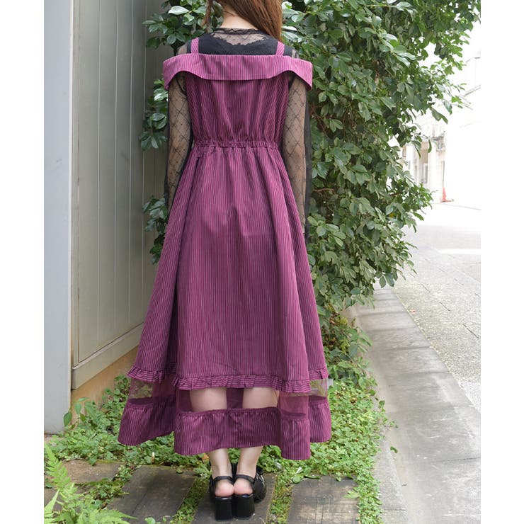 裾チュールワンピース | axes femme | 詳細画像3 