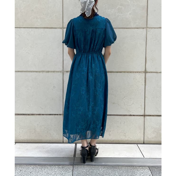 バルーン袖レースワンピース[品番：IGAW0003906]｜axes femme