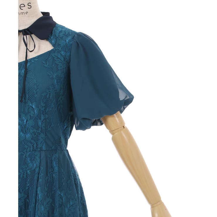 バルーン袖レースワンピース[品番：IGAW0003906]｜axes femme