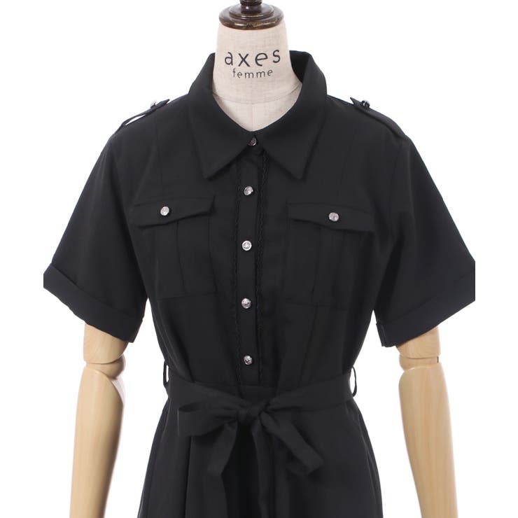 カーゴポケット付シャツワンピ[品番：IGAW0003877]｜axes femme