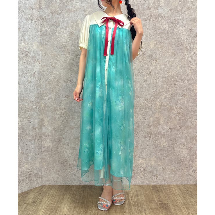 ソーダ柄シャツワンピース[品番：IGAW0005030]｜axes femme 