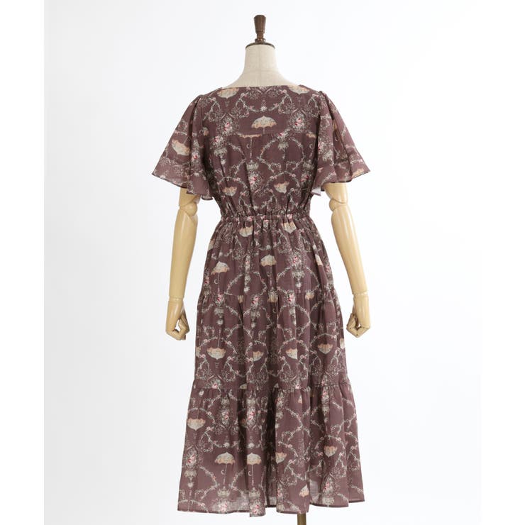 【美品】【M】axes femme レーヌローズ柄 ワンピース レディース レーヌローズ柄ワンピース | outlet | axes femme online shop