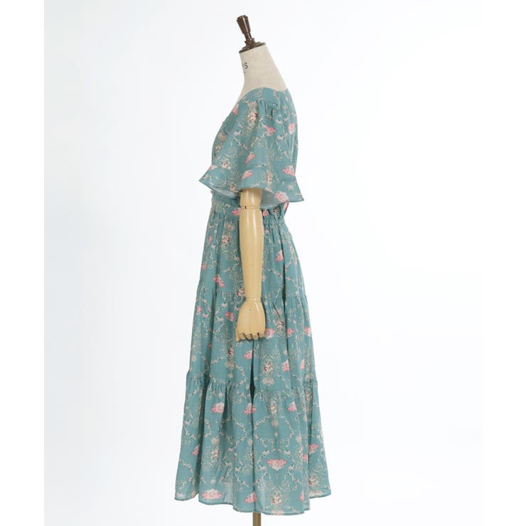 【美品】【M】axes femme レーヌローズ柄 ワンピース レディース レーヌローズ柄ワンピース | outlet | axes femme online shop