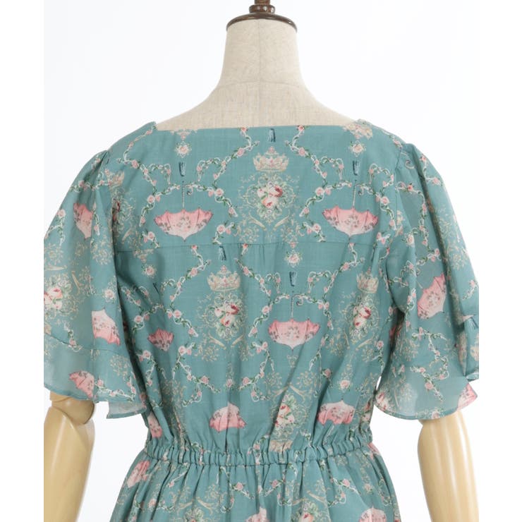 レーヌローズ柄ワンピース[品番：IGAW0005081]｜axes femme