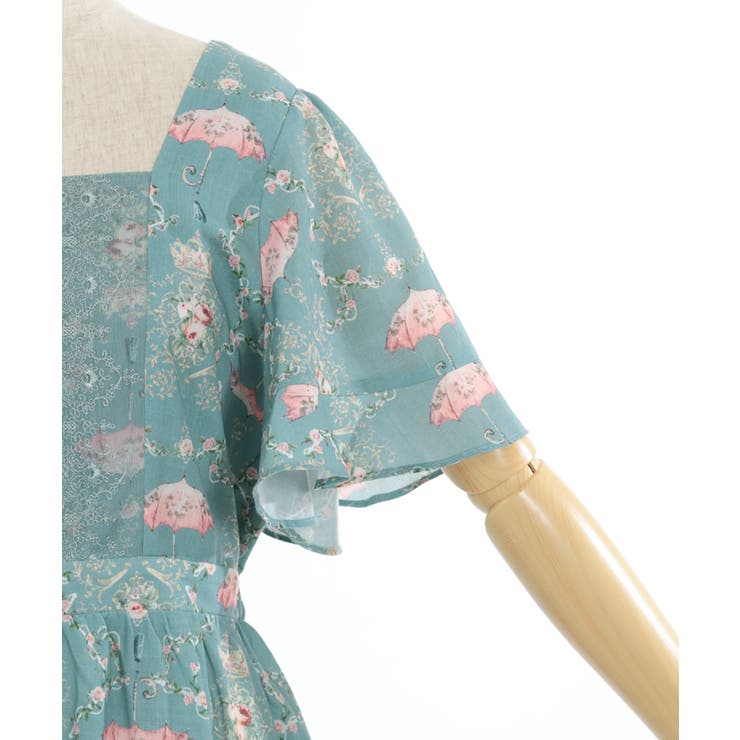 【美品】【M】axes femme レーヌローズ柄 ワンピース レディース レーヌローズ柄ワンピース | outlet | axes femme online shop