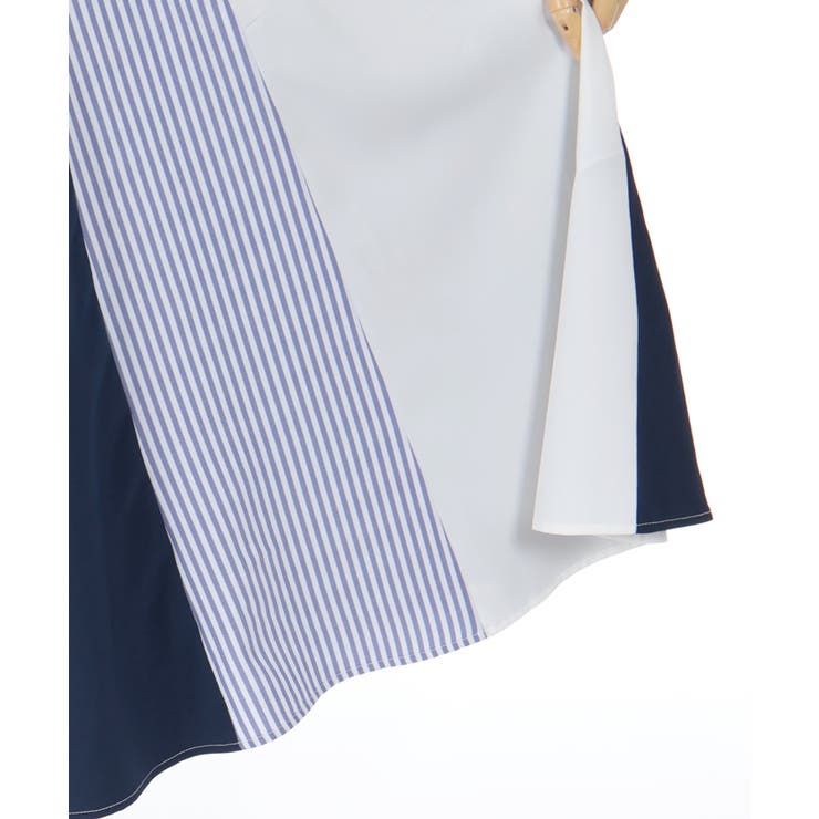 ストライプ切替シャツワンピース | axes femme | 詳細画像10 