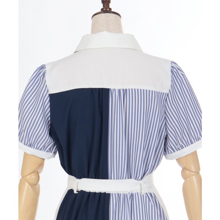 ストライプ切替シャツワンピース | axes femme | 詳細画像11 