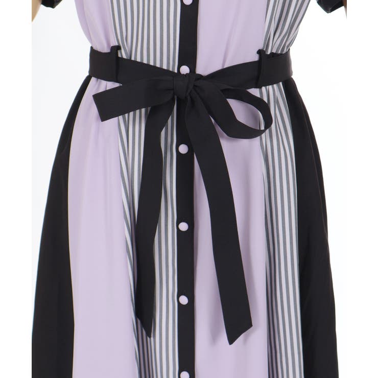 ストライプ切替シャツワンピース | axes femme | 詳細画像28 