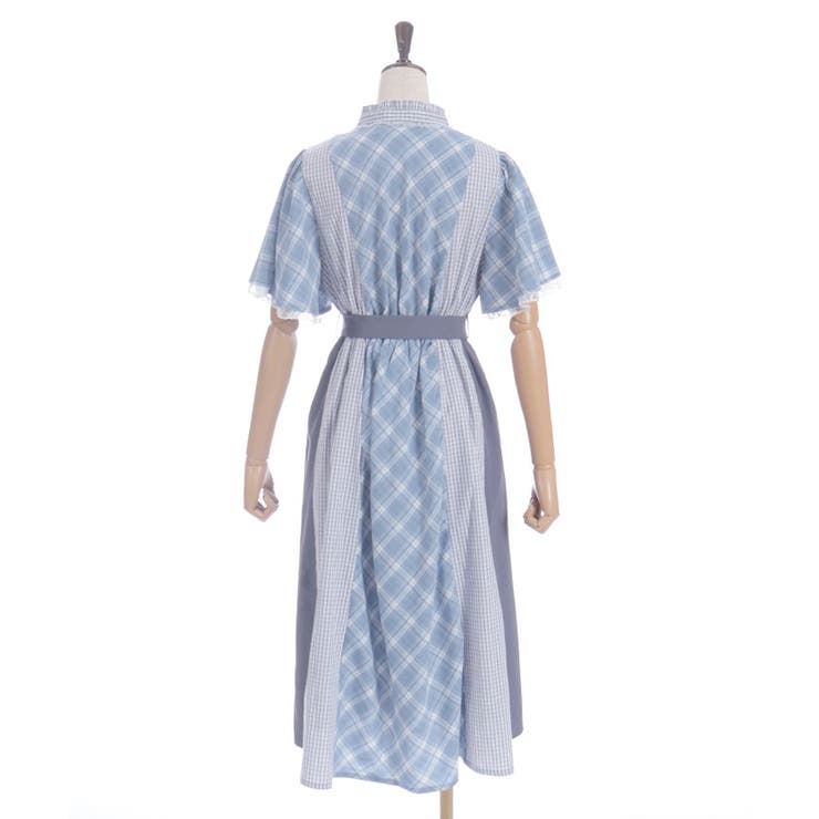 チェック切替パッチワークワンピース | axes femme | 詳細画像11 