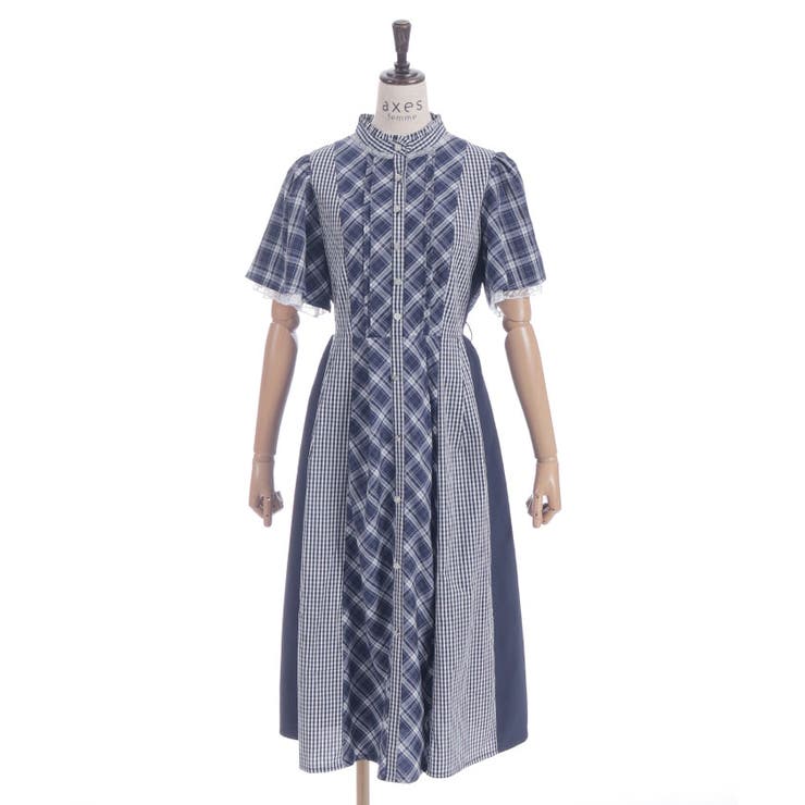 f*1様 新品未使用❗️ゴートゥーハリウッド　アンティークパッチワークPTワンピ Dot＆Stripes CHILD WOMAN（ドットアンドストライプス