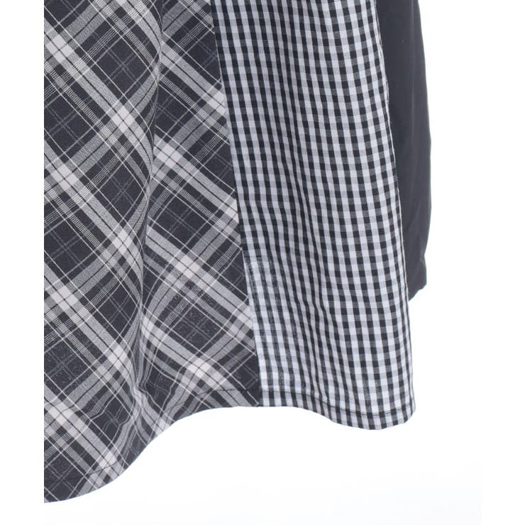 チェック切替パッチワークワンピース | axes femme | 詳細画像29 