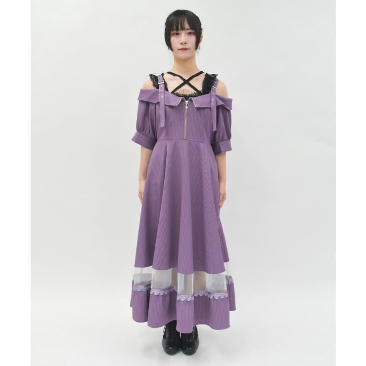 オフショル風ストライプワンピース | axes femme | 詳細画像19 