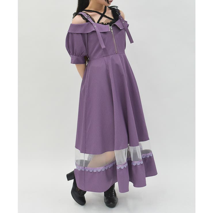 オフショル風ストライプワンピース | axes femme | 詳細画像20 