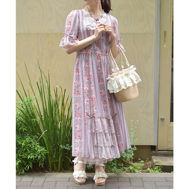 カントリーローズワンピース[品番：IGAW0006526]｜axes femme
