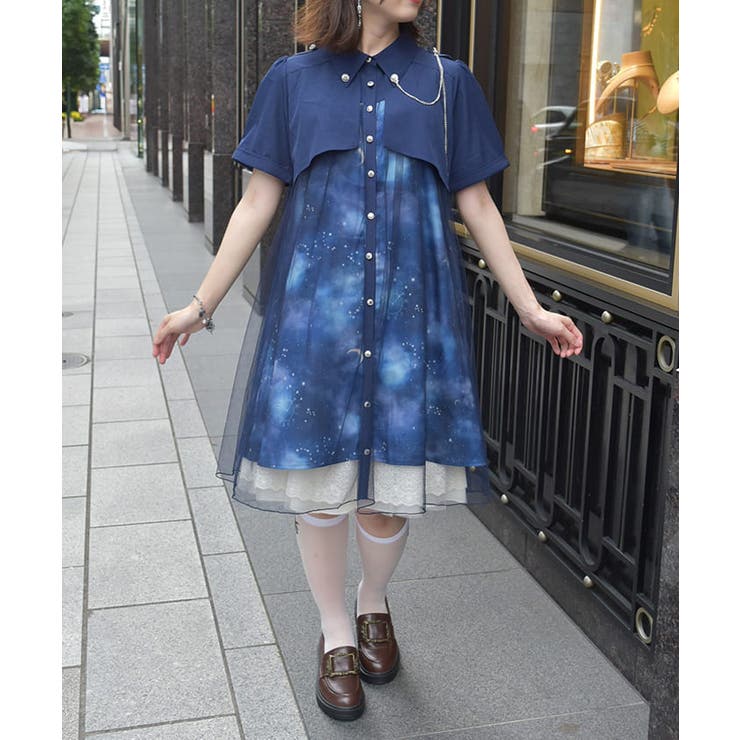 ステラプリントミニワンピース[品番：IGAW0006625]｜axes femme