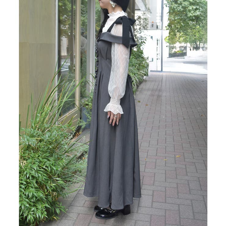 ショルダーリボンワンピース[品番：IGAW0006814]｜axes femme