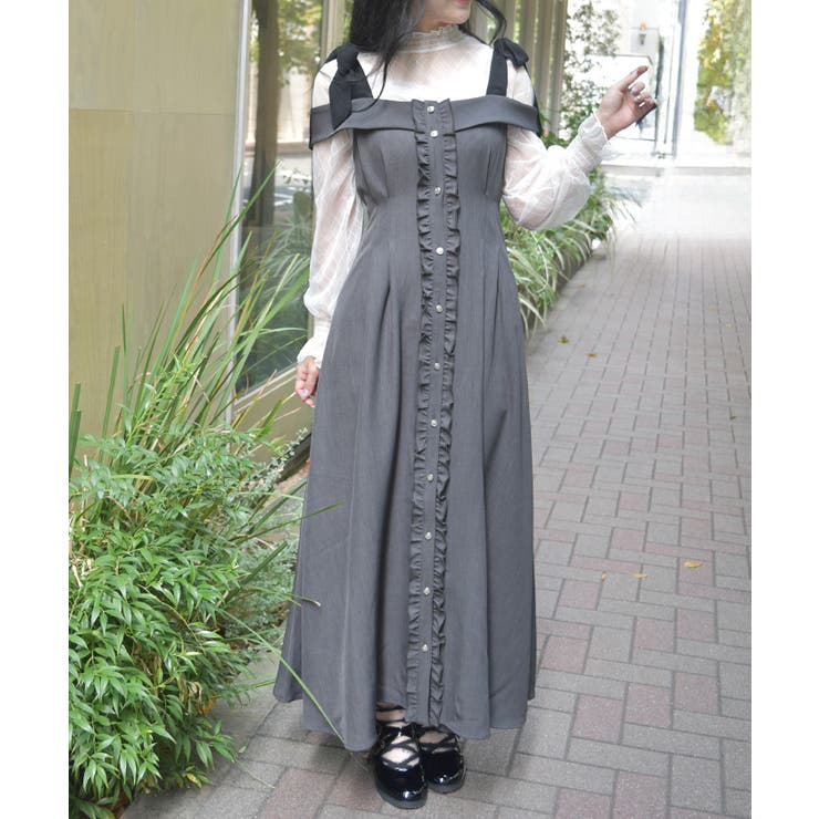 yori ヨリ　UVsyショルダーリボンワンピース　新品未使用タグ　36 UVショルダーリボンワンピース【2025SM】 | all item| yori