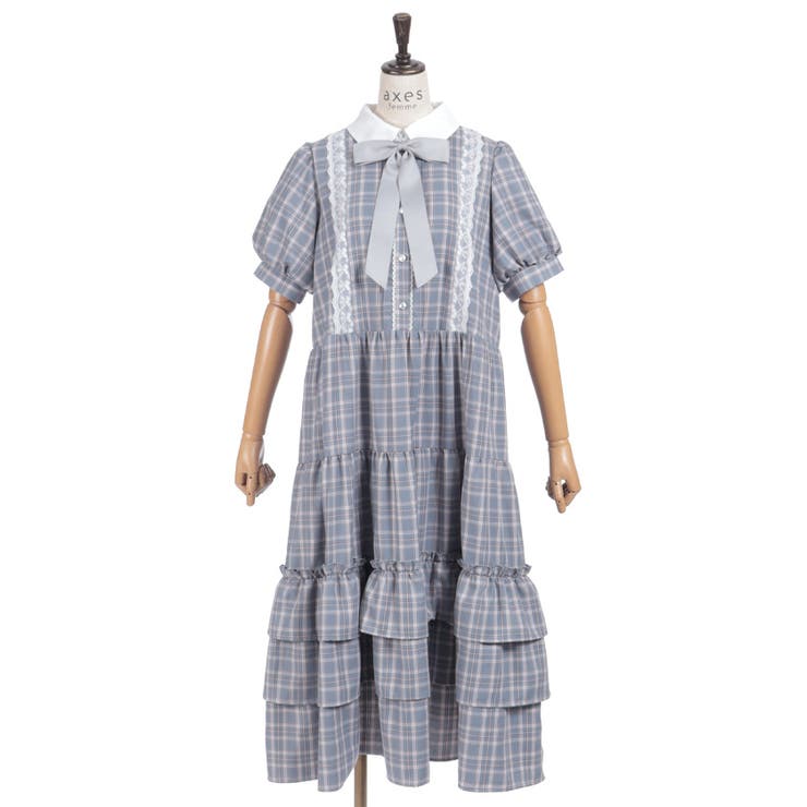 丸襟チェックワンピース | axes femme | 詳細画像15 