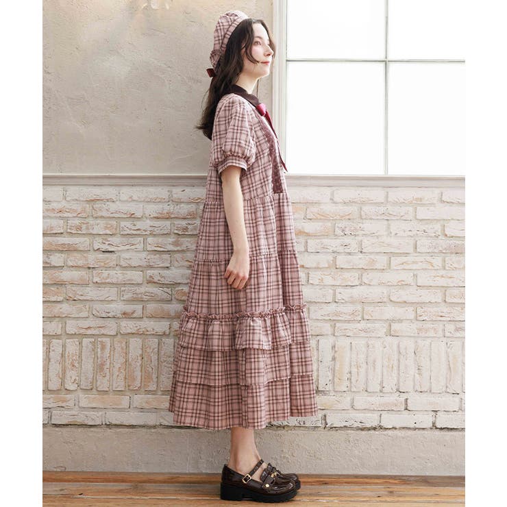 丸襟チェックワンピース | axes femme | 詳細画像2 