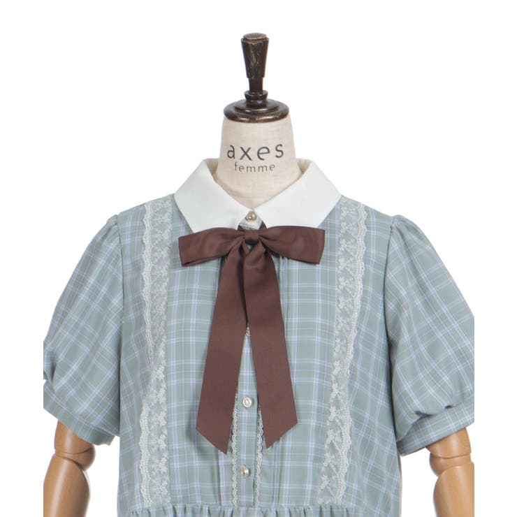 丸襟チェックワンピース | axes femme | 詳細画像26 