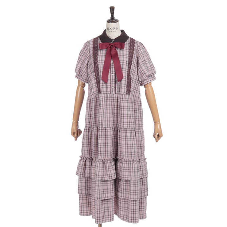 丸襟チェックワンピース | axes femme | 詳細画像8 