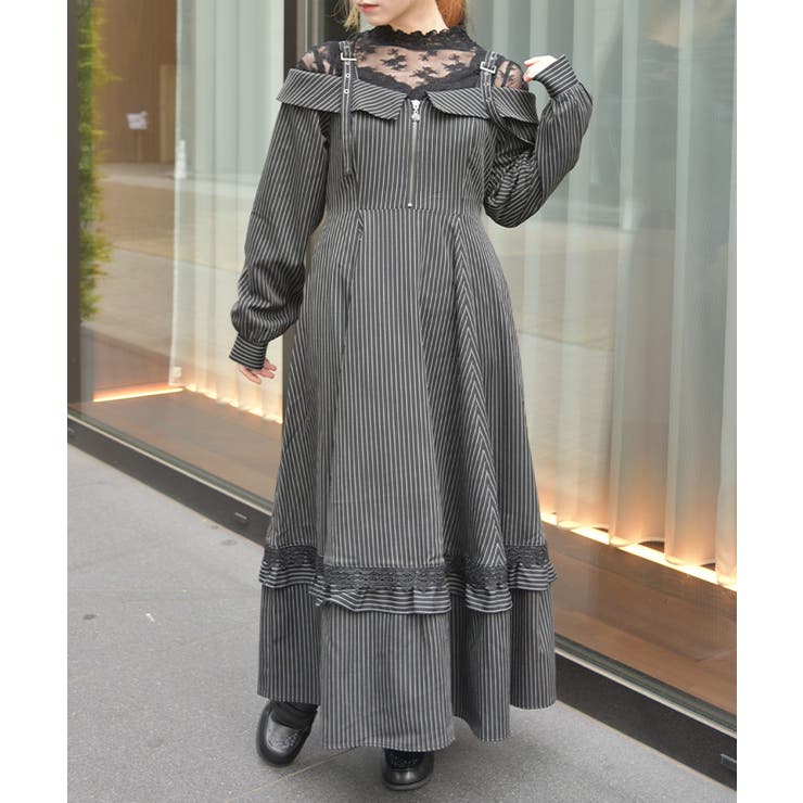 黒 | オフショル風ワンピース | axes femme