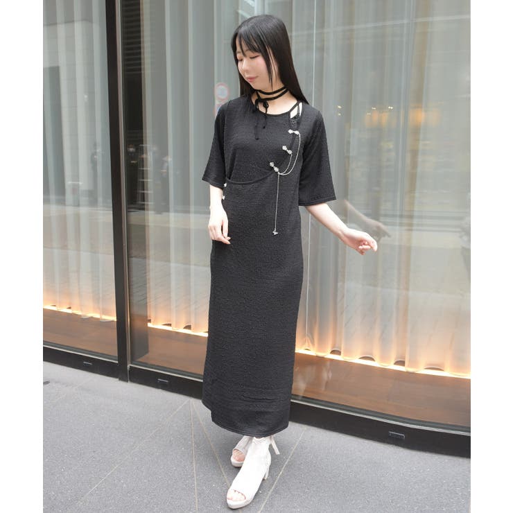 チャイナ金具ロングワンピース | axes femme | 詳細画像13 