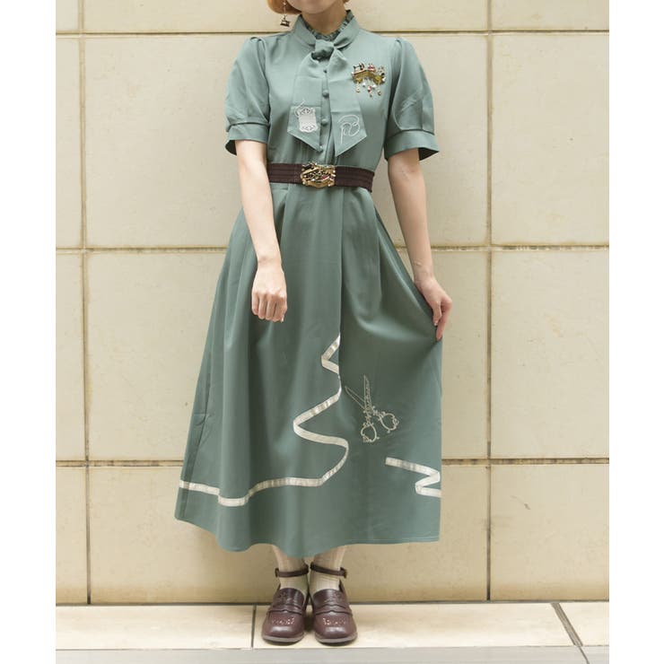 グリーン | クチュリエールワンピース | axes femme