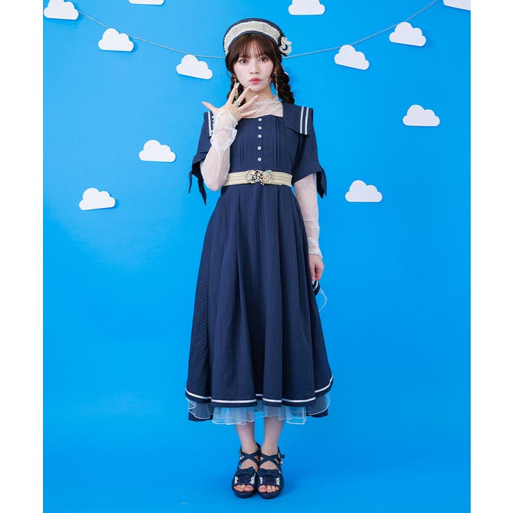 紺 | セーラーカラーマリンワンピース | axes femme