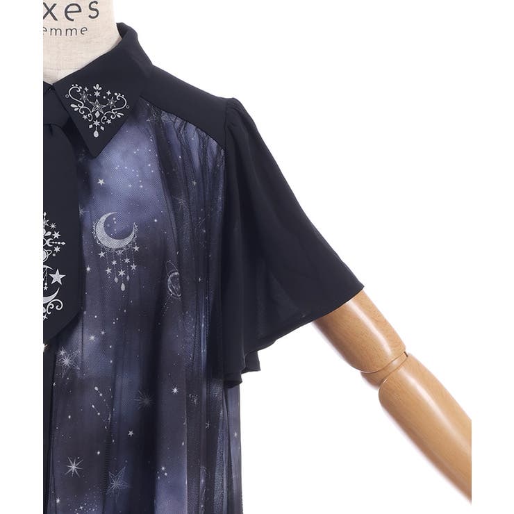 ルミナスムーン柄ワンピース[品番：IGAW0008151]｜axes femme
