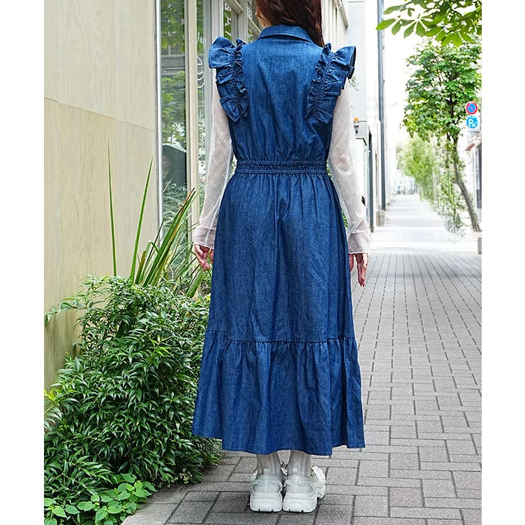 フリルデニムワンピース | axes femme | 詳細画像5 
