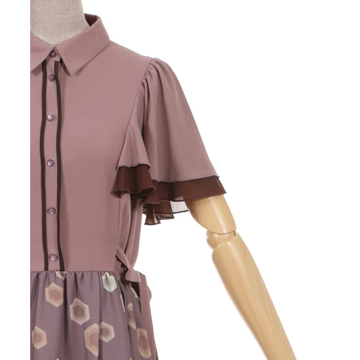 新品タグ付き　アクシーズファム　メルティハニーラッフル袖ワンピース axes femme POETIQUE（アクシーズファムポエティック）の
