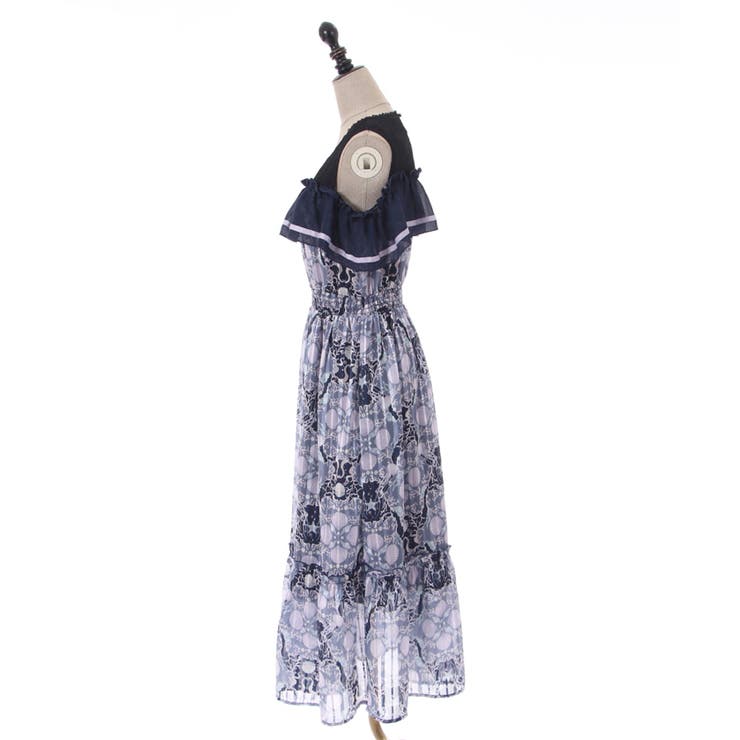 d.i.a♡マリン系 背中あきトップス アクアマリン肩あきOP[品番：IGAW0003513]｜axes femme