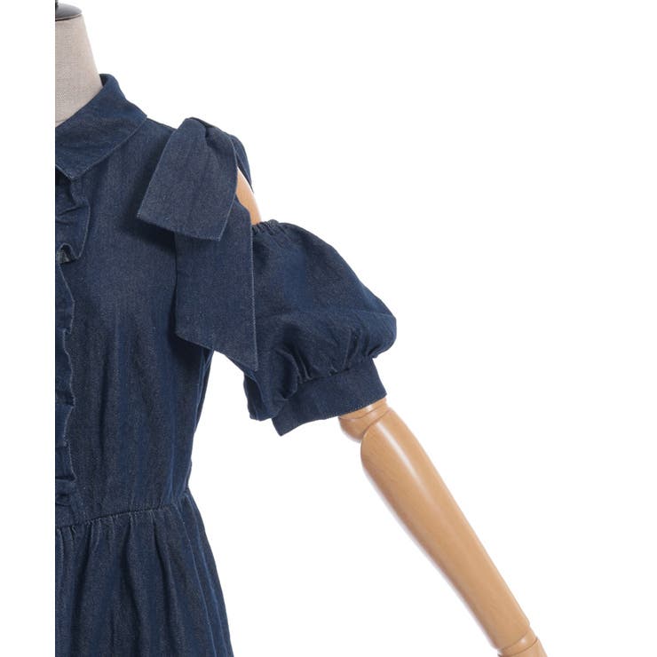 リボンショルダーデニムワンピース | axes femme | 詳細画像25 