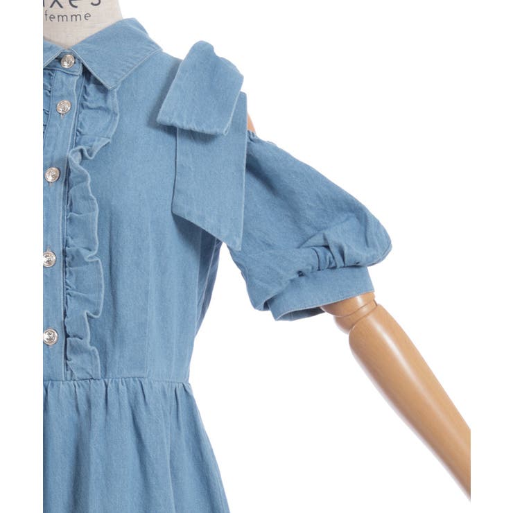 リボンショルダーデニムワンピース | axes femme | 詳細画像31 