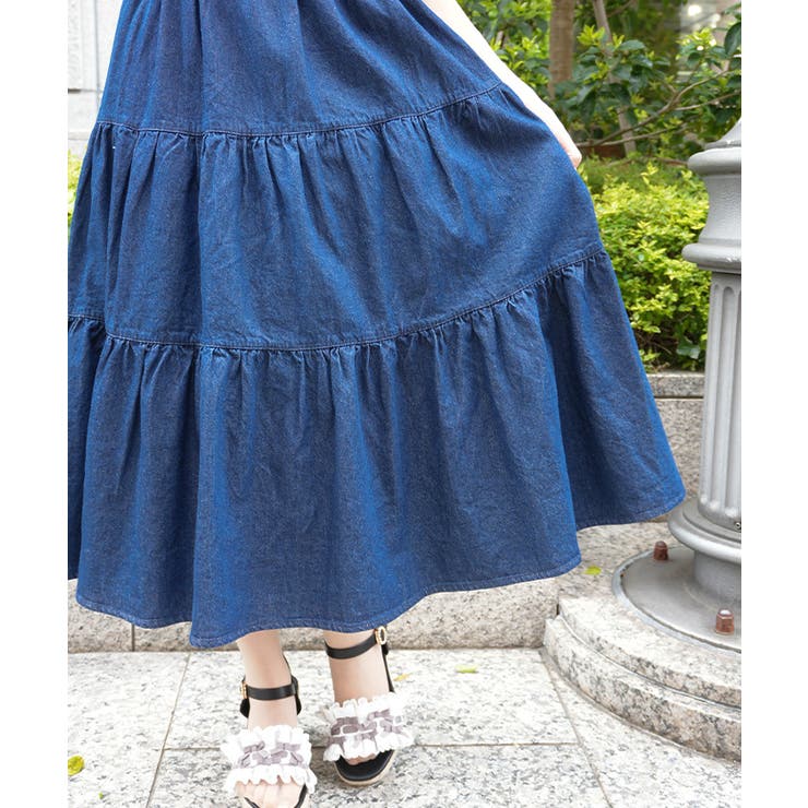 リボンショルダーデニムワンピース | axes femme | 詳細画像7 