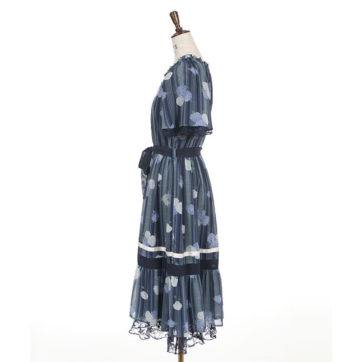 紫陽花シフォンワンピース[品番：IGAW0000493]｜axes femme