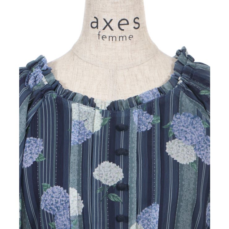 紫陽花シフォンワンピース[品番：IGAW0000493]｜axes femme