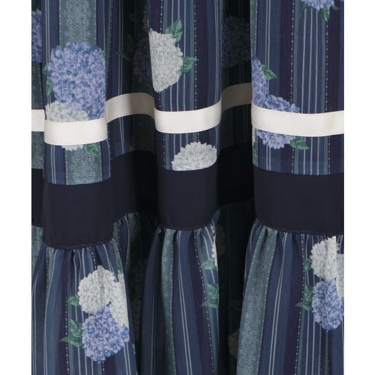 紫陽花シフォンワンピース[品番：IGAW0000493]｜axes femme