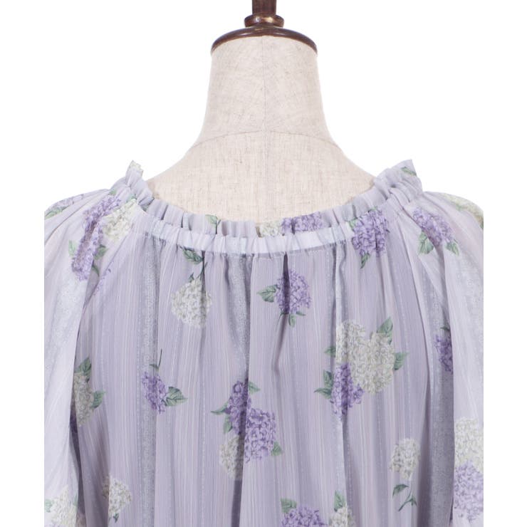 紫陽花シフォンワンピース[品番：IGAW0000493]｜axes femme