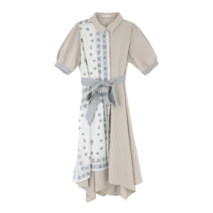 スカーフ切替シャツワンピース 品番 Igaw Axes Femme アクシーズファム のレディースファッション通販 Shoplist ショップリスト