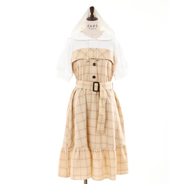 パーカードッキングワンピース[品番：IGAW0000177]｜axes femme